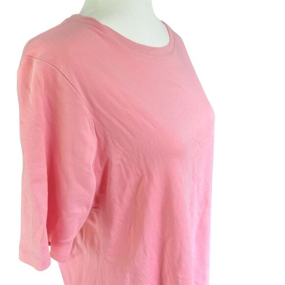Issac Mizrahi Live T Shirt Womens Sz X-Large Tee Tunic Top Pink Casual Basic - Picture 3 of 9